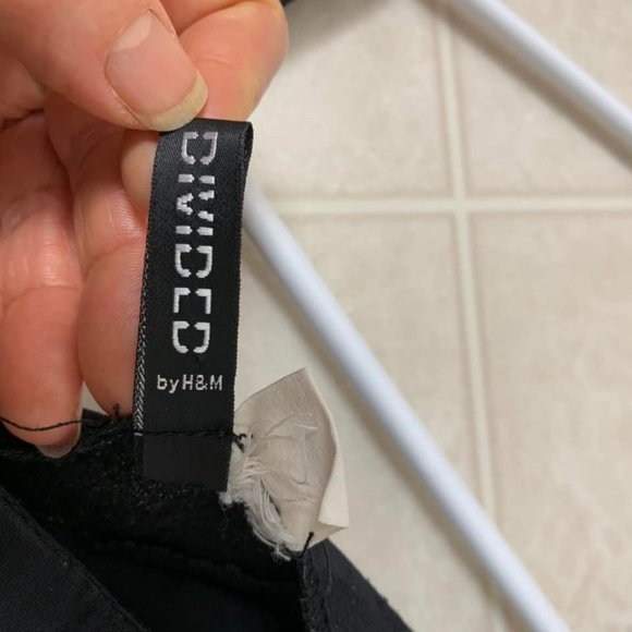 🌷3 for$20🌷Divided H&M, US 4, Black on Black Polka Dot Bow Fit & Flare Dress - Picture 7 of 9